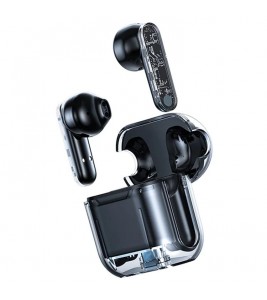TM10 Wireless Bluetooth 5.3 Gaming Headset TWS Earbuds Translucent Low Latency Headphone - Black