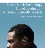A60 Open Ear Air Conduction Headphones Bluetooth 5.3 Wireless Neckband Earphones with Mic - Black