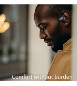 A60 Open Ear Air Conduction Headphones Bluetooth 5.3 Wireless Neckband Earphones with Mic - Black