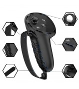 1 Pair Silicone Case for Meta Quest 3 / 3S Touch Controller Protective Grip Cover with Straps - Black