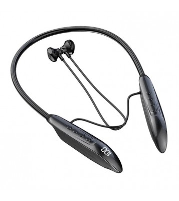 M518P Neckband Wireless Earphone Bluetooth 5.3 Magnetic Neck Hanging Headphone Sports Headset - Black