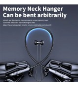M518P Neckband Wireless Earphone Bluetooth 5.3 Magnetic Neck Hanging Headphone Sports Headset - Black