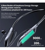 M518P Neckband Wireless Earphone Bluetooth 5.3 Magnetic Neck Hanging Headphone Sports Headset - Black