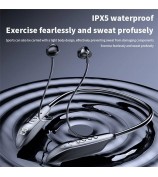M518P Neckband Wireless Earphone Bluetooth 5.3 Magnetic Neck Hanging Headphone Sports Headset - Black