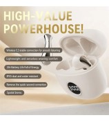LX04 Bluetooth 5.3 Mini Earbuds Noise Reduction IPX5 Waterproof Wireless Headphones - Nude