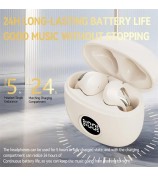 LX04 Bluetooth 5.3 Mini Earbuds Noise Reduction IPX5 Waterproof Wireless Headphones - Nude