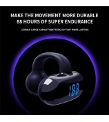 F20 Bluetooth Ear Clip Earphone Digital Display Wireless Music Headset - Black