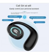K9 Single Ear Bluetooth 5.3 Earhook Headset Bone Conduction Music Earphone - Black