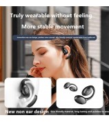 GD06 Single Ear Bluetooth 5.3 Earhook Headset Wireless Earphone - White