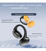 GD06 Single Ear Bluetooth 5.3 Earhook Headset Wireless Earphone - White