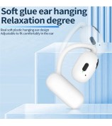V21 Single Ear Rotating Hook Earphone OWS Bluetooth 5.4 Stereo Headphone - White