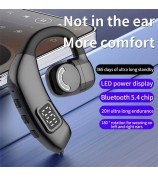 X30 Bluetooth 5.4 Single Ear Business Headphone Wireless Hook Earphone - Black