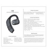 X30 Bluetooth 5.4 Single Ear Business Headphone Wireless Hook Earphone - Black