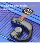 X30 Bluetooth 5.4 Single Ear Business Headphone Wireless Hook Earphone - Black