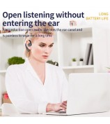 X30 Bluetooth 5.4 Single Ear Business Headphone Wireless Hook Earphone - Black