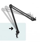 Microphone Boom Arm Stand Heavy Duty Cantilever Bracket Adjustable Suspension Mic Stand - Black