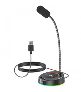 LENOVO LECOO MC01S USB Microphone RGB Color Computer Laptop Microphone