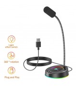 LENOVO LECOO MC01S USB Microphone RGB Color Computer Laptop Microphone