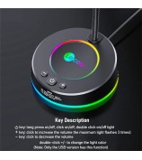 LENOVO LECOO MC01S USB Microphone RGB Color Computer Laptop Microphone