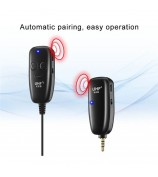 UHF 50m Wireless Lavalier Lapel Microphone Interview Voice Recording Mic System for iPhone Android DSLR Camera