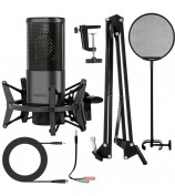 YANMAI X2 Condenser Microphone Kit Cardioid Mic Shock Mount+Foam Cap+Cable for PC Studio Recording