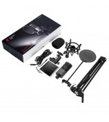 YANMAI X2 Condenser Microphone Kit Cardioid Mic Shock Mount+Foam Cap+Cable for PC Studio Recording