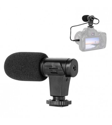 3.5mm External Stereo Condenser Microphone for DSLR Camera Vlog Interview Video Recording Microphone