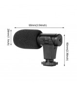 3.5mm External Stereo Condenser Microphone for DSLR Camera Vlog Interview Video Recording Microphone