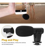 3.5mm External Stereo Condenser Microphone for DSLR Camera Vlog Interview Video Recording Microphone