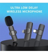 K1 Wireless Clip Microphone 2.4G Wireless Lapel Mic for Mobile Phone Live Stream / Interview / Short Video (Type-C Charging Version)