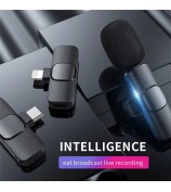K1 Wireless Clip Microphone 2.4G Wireless Lapel Mic for Mobile Phone Live Stream / Interview / Short Video (Type-C Charging Version)