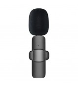 K1 Wireless Clip Microphone 2.4G Wireless Lapel Mic for Mobile Phone Live Stream / Interview / Short Video (Type-C Charging Version)