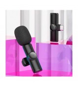 K2 Type-C Wireless Lapel Microphone Plug and Play Noise Reduction Lavalier Mic for Live Interview Mobile Phone Recording