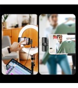 K2 Type-C Wireless Lapel Microphone Plug and Play Noise Reduction Lavalier Mic for Live Interview Mobile Phone Recording