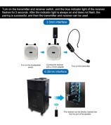 U12F 2 Transmitters + 1 Receiver UHF Wireless Head-mounted Microphone System for Tour Guide Teacher Training