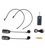 U12F 2 Transmitters + 1 Receiver UHF Wireless Head-mounted Microphone System for Tour Guide Teacher Training