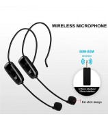 U12F 2 Transmitters + 1 Receiver UHF Wireless Head-mounted Microphone System for Tour Guide Teacher Training