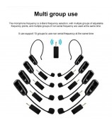 U12F 2 Transmitters + 1 Receiver UHF Wireless Head-mounted Microphone System for Tour Guide Teacher Training