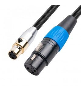 SA119GXK107BU 0.3m Mini XLR Female to XLR Female Adapter Cable Mixer Microphone Connection Cord