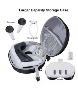 JYS JYS-MQ007 For Meta Quest 3 Hard EVA Portable Storage Bag VR Helmet Handle Protection Bag - Black