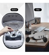 JYS JYS-MQ007 For Meta Quest 3 Hard EVA Portable Storage Bag VR Helmet Handle Protection Bag - Black