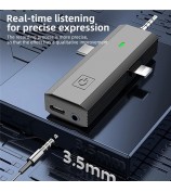 S17 For iPhone+Type-C+3.5mm AUX 3-In-1 Wireless Lavalier Microphone for Cell Phones, Cameras
