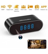 I4 1920x1080P Full HD Night Vision WiFi Cam Alarm Clock Hidden Camera