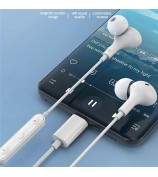 ME541 Type-C Wired Earphone Line Control Stereo In-Ear Music Headset for iPhone 15 / Huawei / Samsung