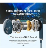 ME545D For iPhone 15 Type-C Wired Earphone Line Control Music Calling Headset with Built-In Mic, Analog Version - Blue