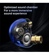 TRN MT4 PRO Detachable 3.5mm Wired In-Ear Earphone Dual Dynamic Driver HiFi Monitor Headphone with Mic - Blue