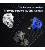 TRN MT4 PRO Detachable 3.5mm Wired In-Ear Earphone Dual Dynamic Driver HiFi Monitor Headphone with Mic - Blue