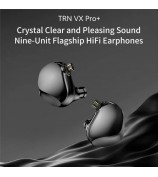 TRN VX Pro+ Type-C Detachable Wired In-Ear Earphone 9-Unit HiFi Music Headset with Mic - Black