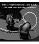 TRN VX Pro+ Type-C Detachable Wired In-Ear Earphone 9-Unit HiFi Music Headset with Mic - Black