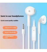 DUDAO X10s 1.2m Wired Earphone with Microphone 3.5mm Jack Half-In-Ear Earbuds for Smartphone Laptop